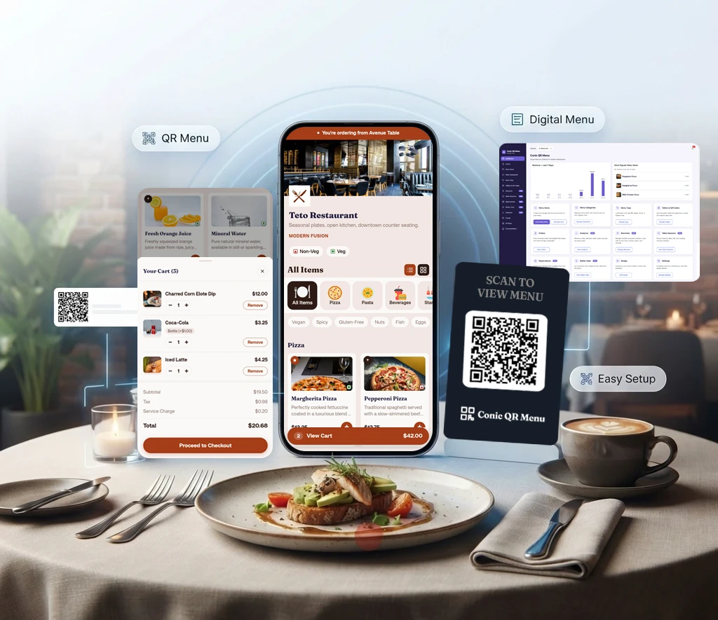 Conic QR Menu